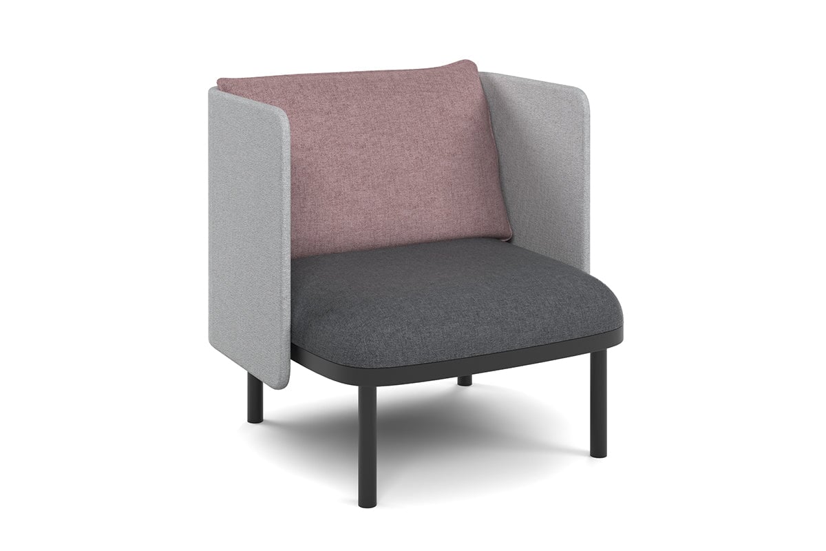 Cozy Single Seater Low Back Lounge with Cushion Jasonl pink 