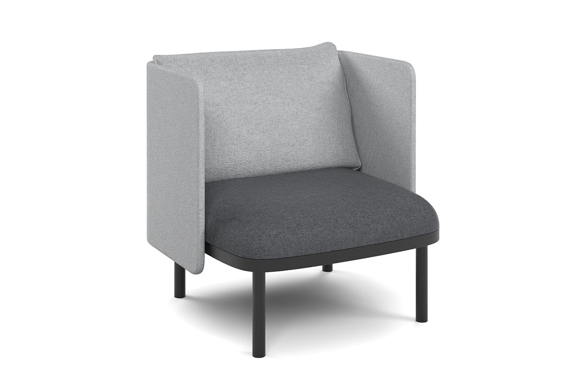 Cozy Single Seater Low Back Lounge with Cushion Jasonl light grey 