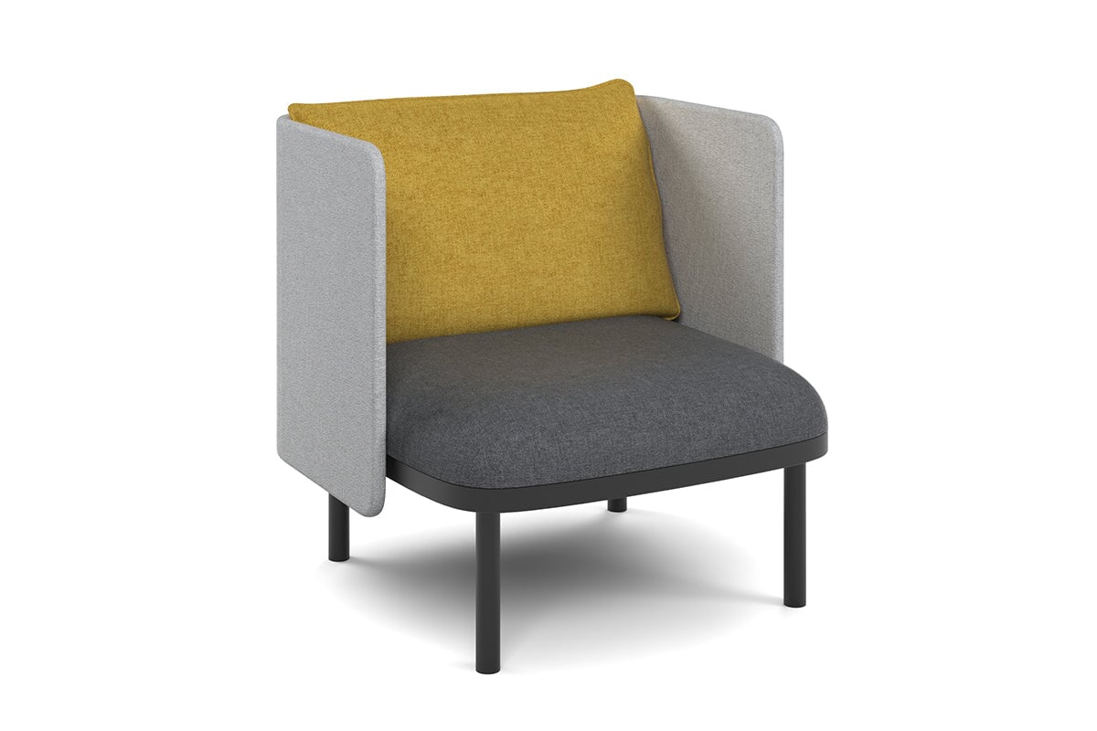 Cozy Single Seater Low Back Lounge with Cushion Jasonl yellow 