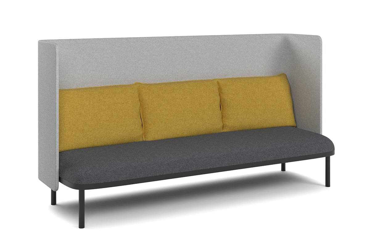 Cozy Triple Seater High Back Lounge with Cushion Jasonl yellow 