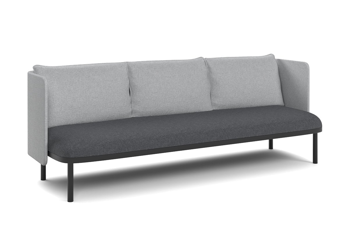 Cozy Triple Seater Low Back Lounge with Cushion Jasonl light grey 