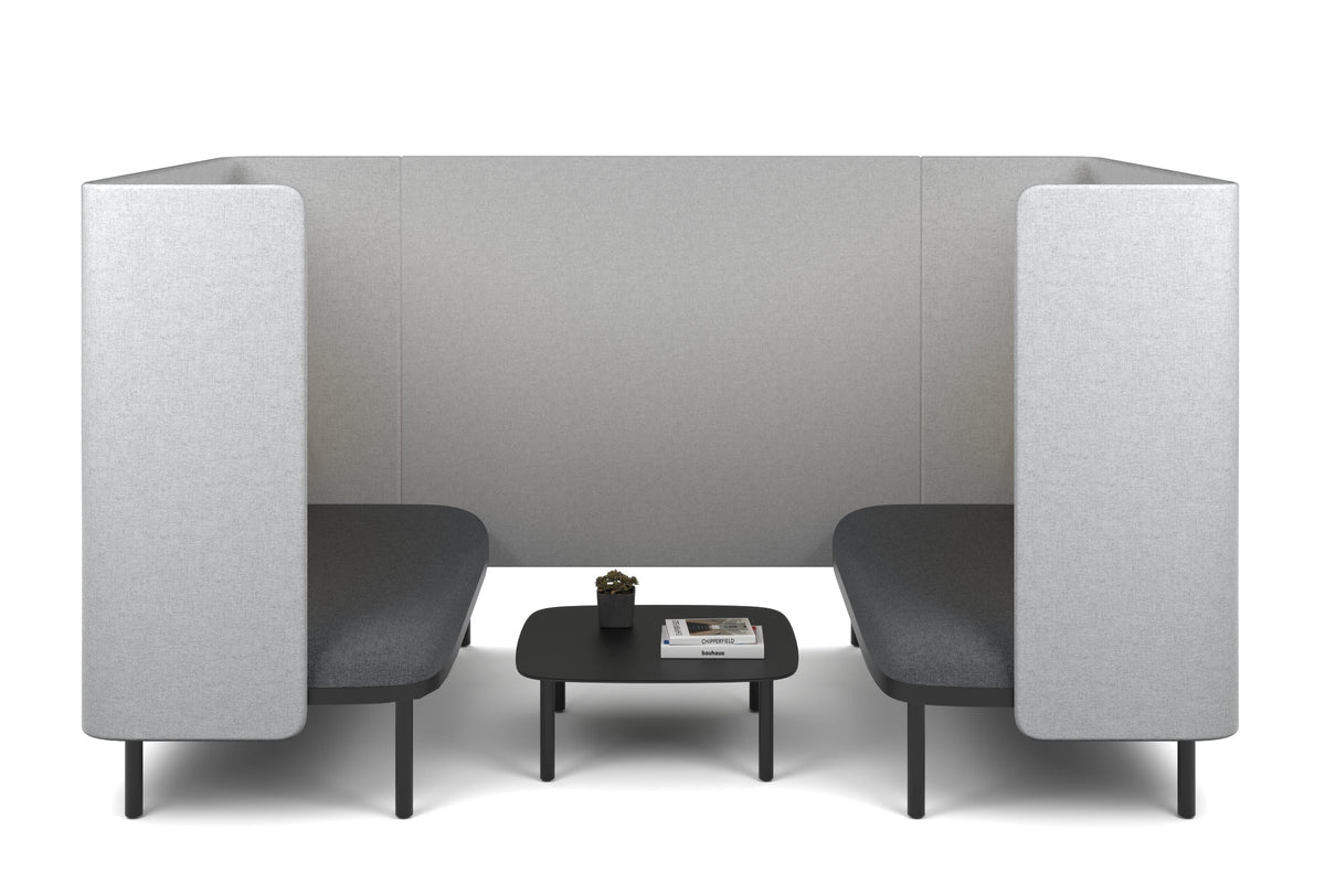 Cozy Two Double Seater Pod Privacy Booth-yellow standard table 