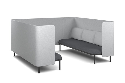 Cozy Two Triple Seater Pod Privacy Booth Jasonl light grey none 