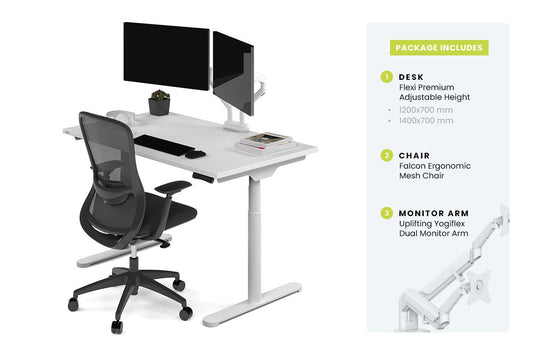 Flexi Premium Height Adjustable Desk - Ergo Package Jasonl 