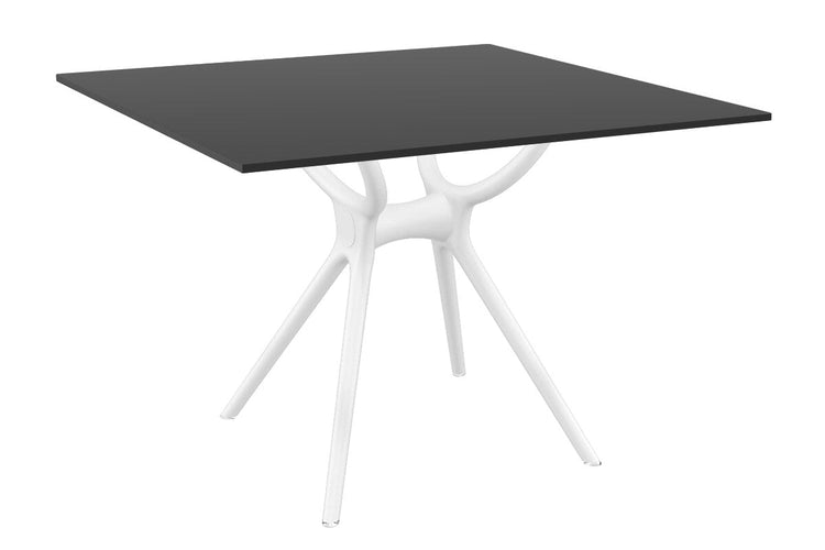 Hospitality Plus Aero Small Legs Table Top [800L x 800W] Hospitality Plus white base black 