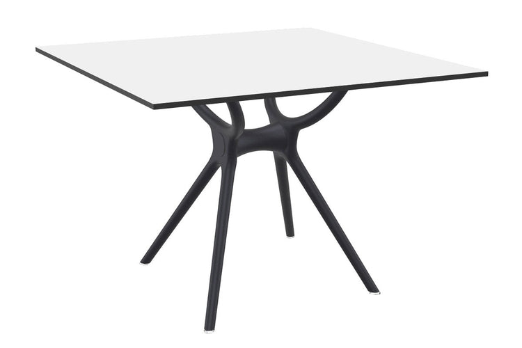 Hospitality Plus Aero Small Legs Table Top [800L x 800W] Hospitality Plus black base white 