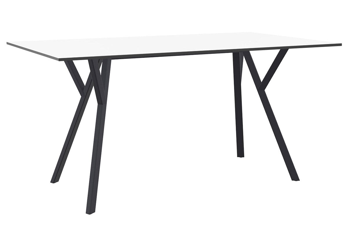 Hospitality Plus Maximo Medium Legs Table Top [1400L x 800W] Hospitality Plus black base white 