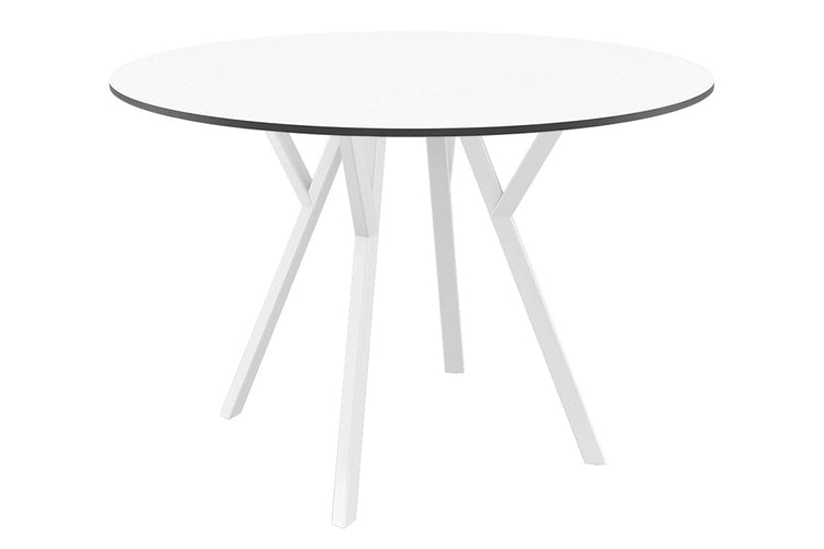 Hospitality Plus Maximo Small Legs Table Round Top - 900 mm Hospitality Plus white base white 