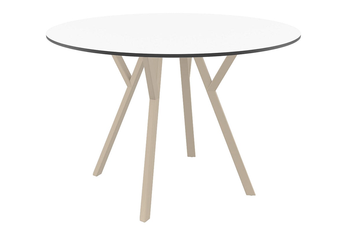 Hospitality Plus Maximo Small Legs Table Round Top - 900 mm Hospitality Plus taupe base white 