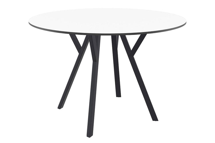 Hospitality Plus Maximo Small Legs Table Round Top - 900 mm Hospitality Plus black base white 