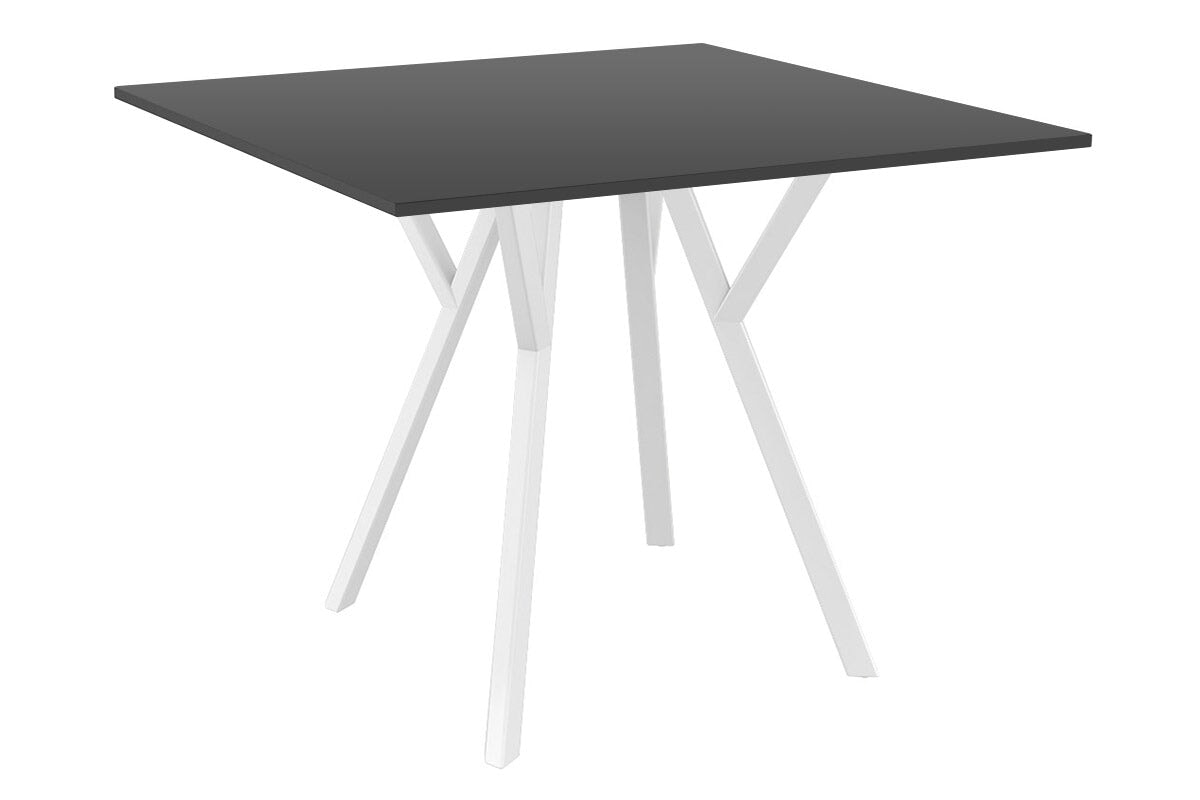 Hospitality Plus Maximo Small Legs Table Top [700L x 700W] Hospitality Plus white base black 