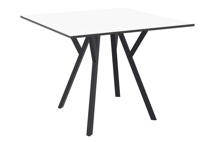 Hospitality Plus Maximo Small Legs Table Top [700L x 700W] Hospitality Plus black base white 