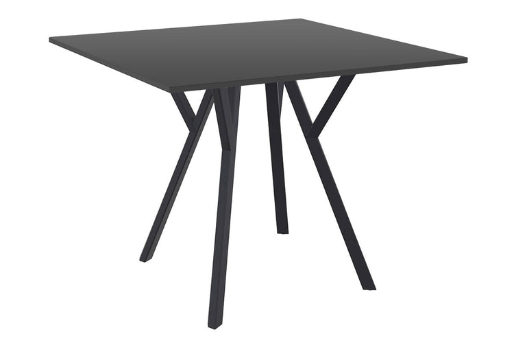 Hospitality Plus Maximo Small Legs Table Top [700L x 700W] Hospitality Plus black base black 