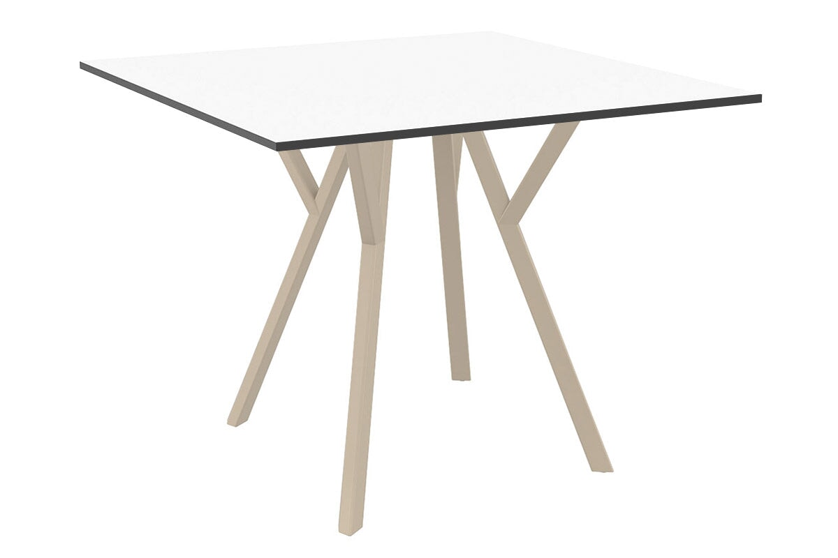 Hospitality Plus Maximo Small Legs Table Top [700L x 700W] Hospitality Plus taupe base white 