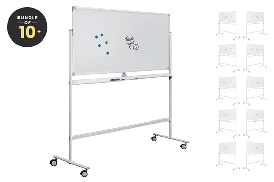 JasonL Mobile Magnetic Whiteboard Double Sided Pivoting - Bulk Jasonl 