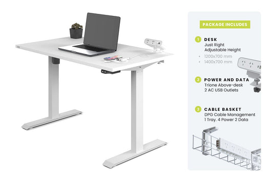 Just Right Height Adjustable Desk - Power Up Package Jasonl 