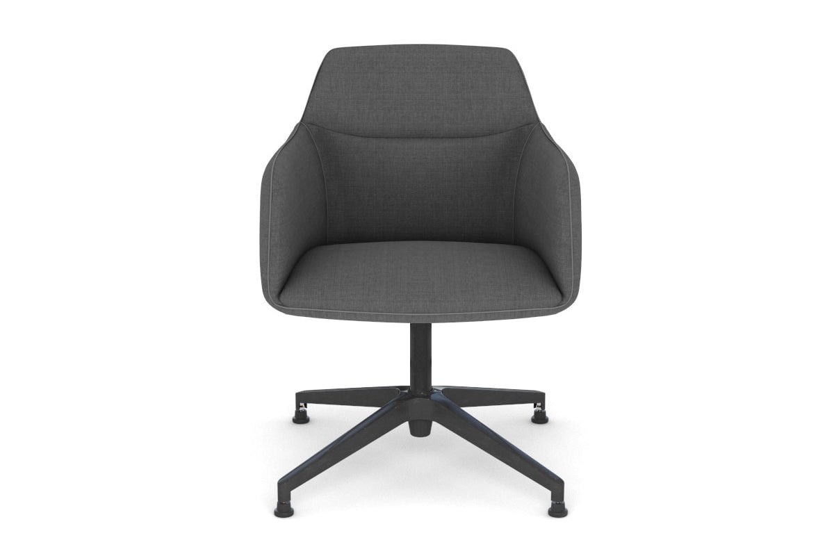 McDuck Swivel Office Chair - Black Base Jasonl fabric dark grey black glides 