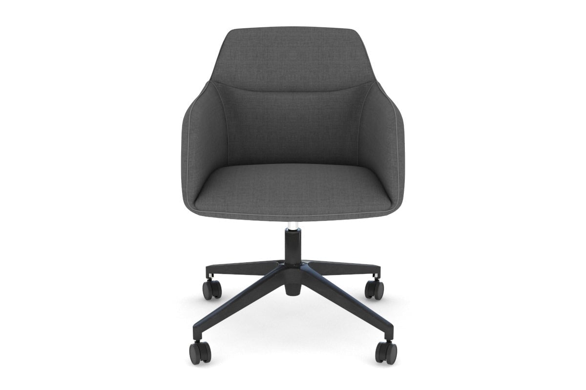 McDuck Swivel Office Chair - Black Base Jasonl fabric dark grey none 