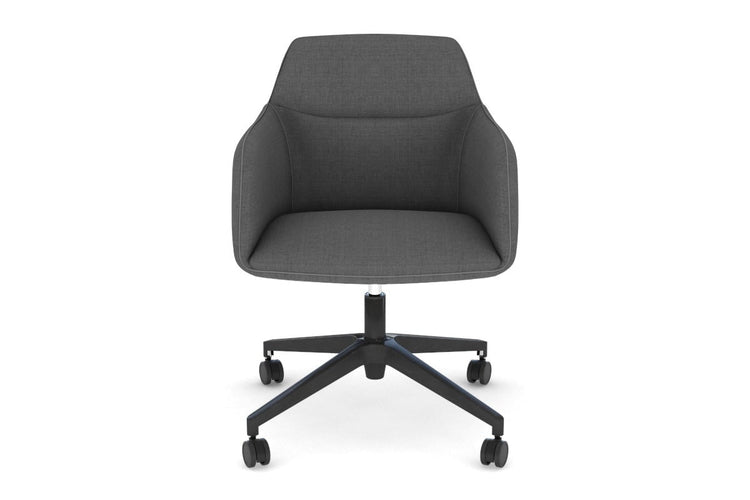 McDuck Swivel Office Chair - Black Base Jasonl fabric dark grey none 