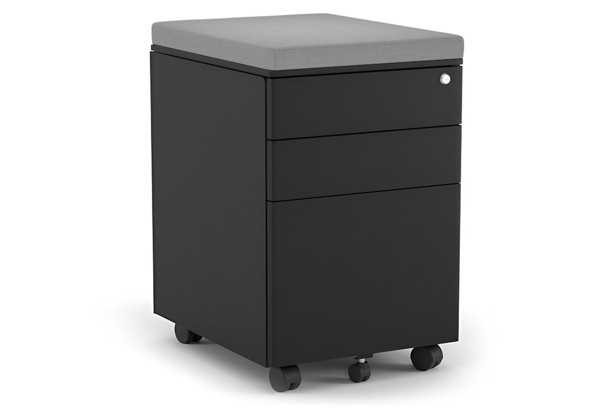 Mobile Pedestal with Filing Drawers Metal Jasonl black grey 