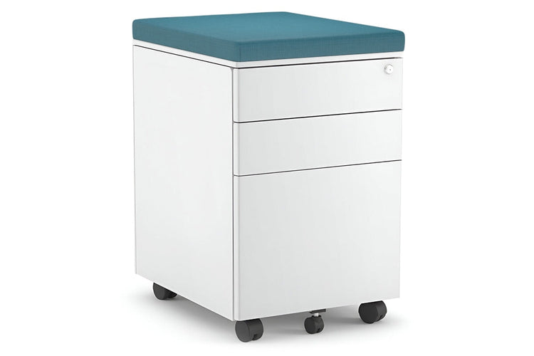 Mobile Pedestal with Filing Drawers Metal Jasonl white blue 