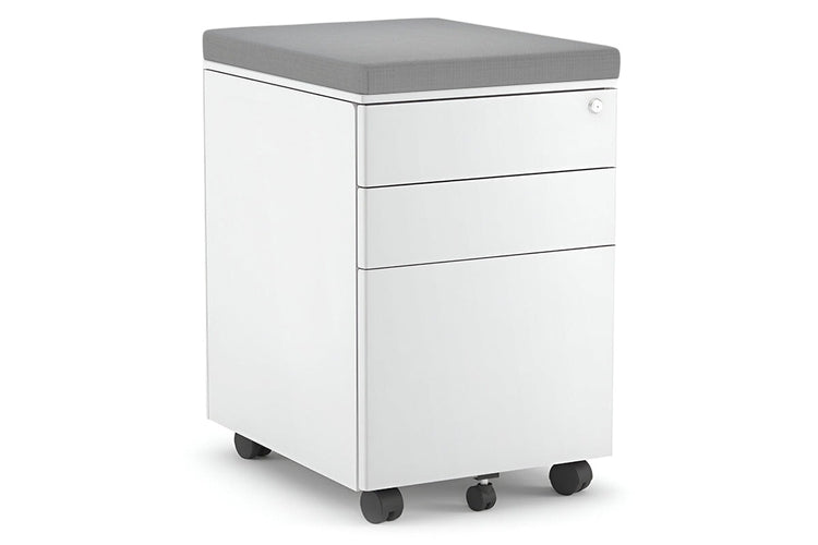 Mobile Pedestal with Filing Drawers Metal Jasonl white grey 