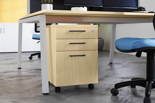 Mobile Pedestal with Lockable Filing Drawers Laminate Jasonl 