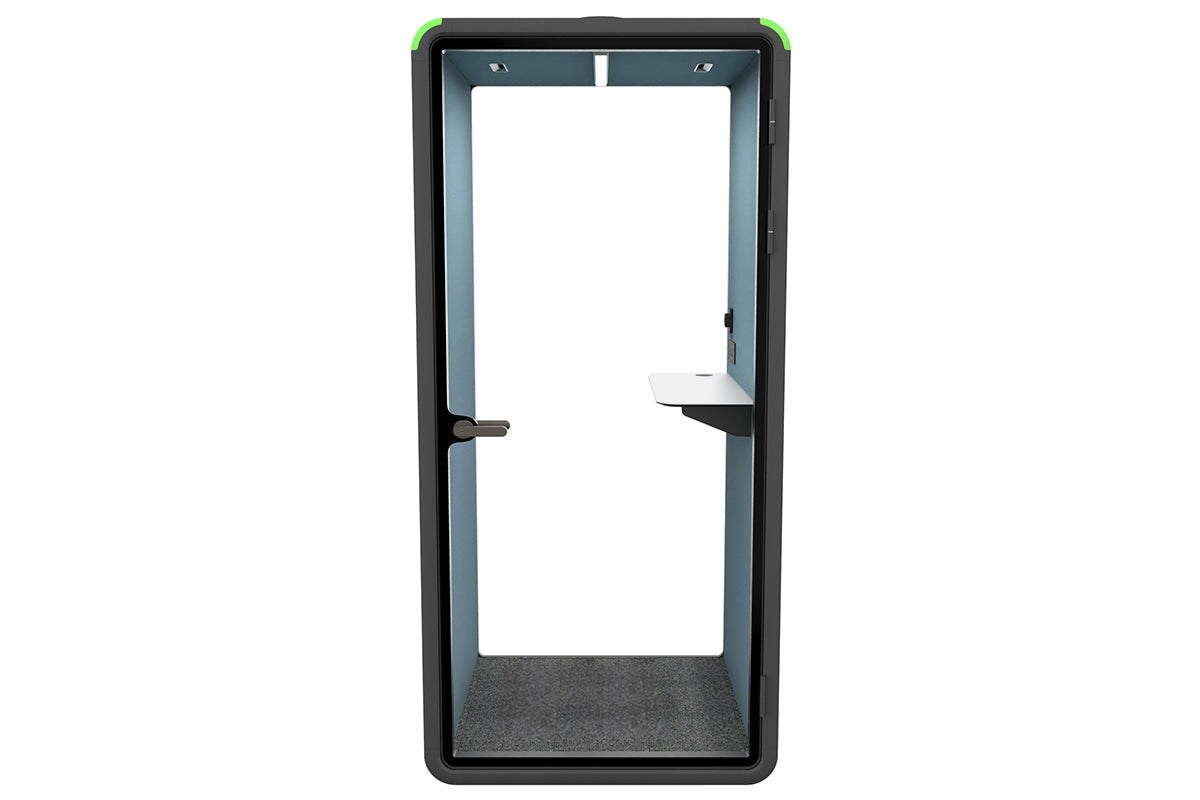 Nest Phone Booth [Echo Panel with Fabric]-black blue fabric none