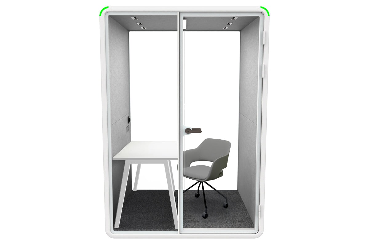 Nest Room Booth with Quadro A Table [Echo Panel] Jasonl white light grey grey