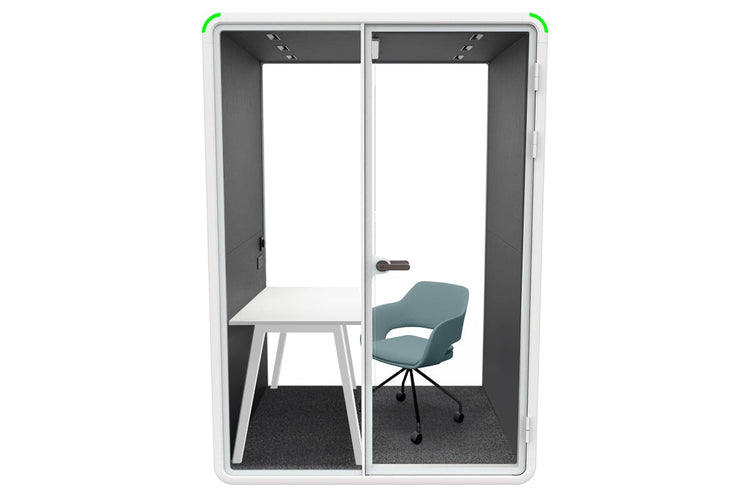 Nest Room Booth with Quadro A Table [Echo Panel] Jasonl white dark grey blue