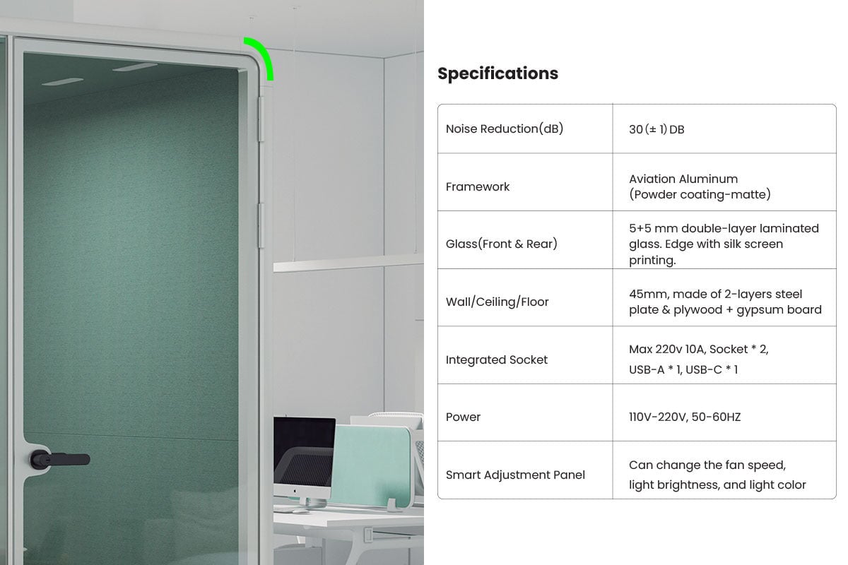 Nest Room Booth with Quadro A Table [Echo Panel] Jasonl 