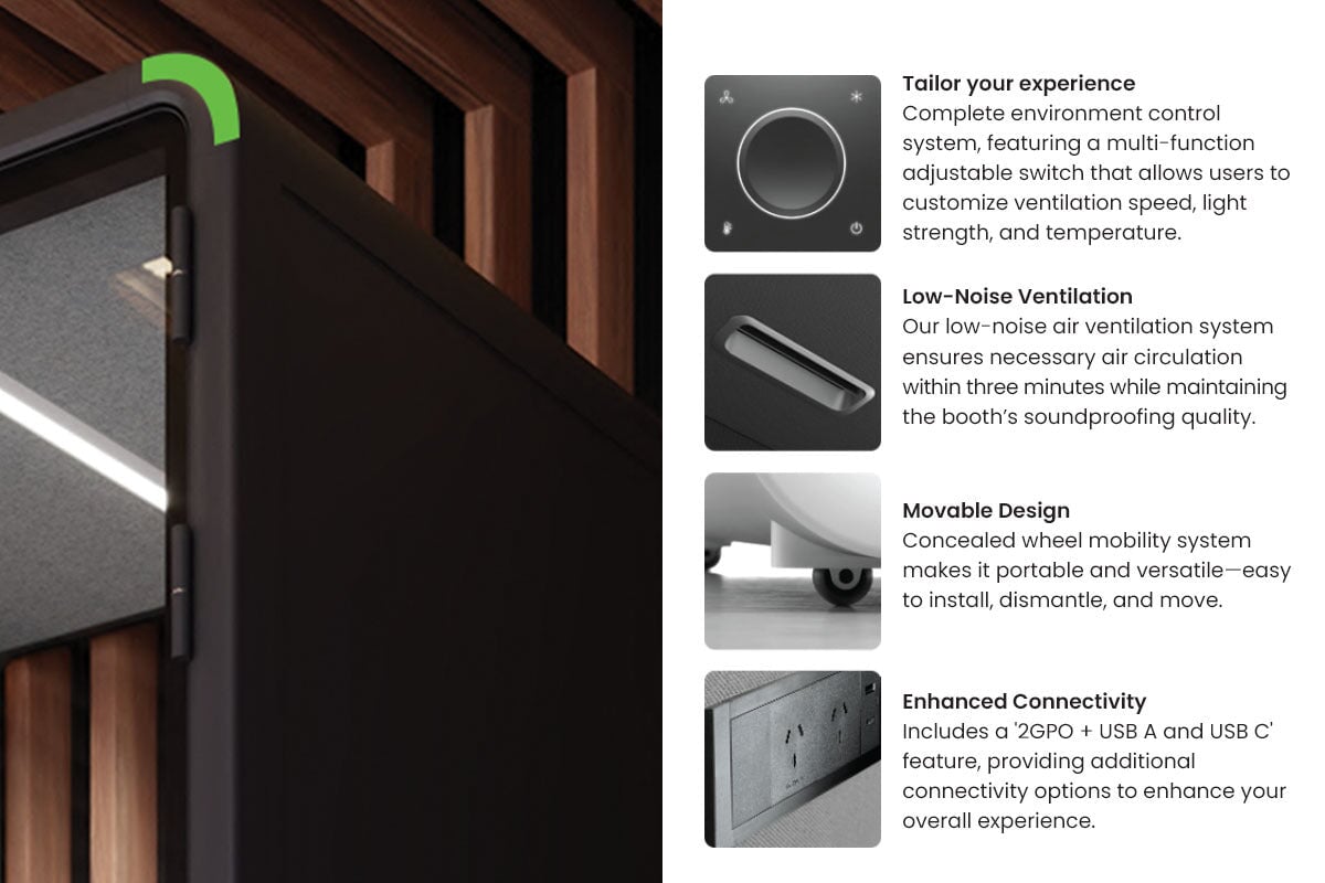 Nest Room Booth with Quadro A Table [Echo Panel] Jasonl 