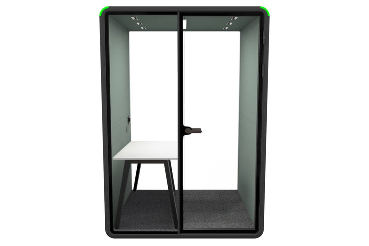 Nest Room Booth with Quadro A Table [Echo Panel With Fabric] Jasonl black green fabric none