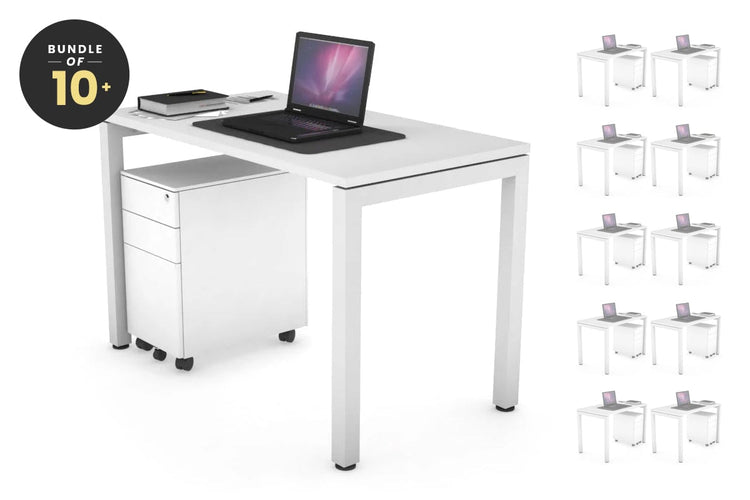 Quadro Square Legs Office Desk - Bulk [1000L x 600W] Jasonl 