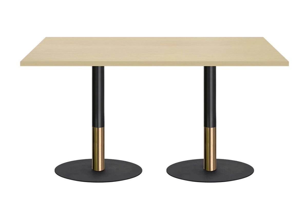 Rivoli Cafe Table - Black/Rose Gold - Black Disc Base [1200L x 700W] Jasonl maple 