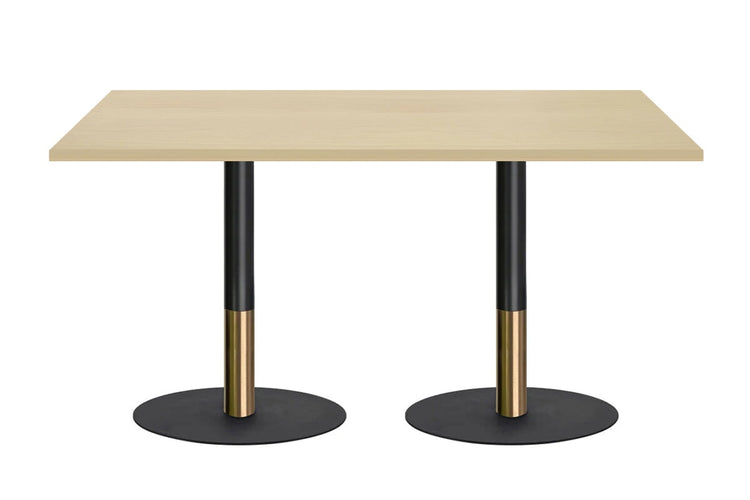 Rivoli Cafe Table - Black/Rose Gold - Black Disc Base [1200L x 700W] Jasonl maple 