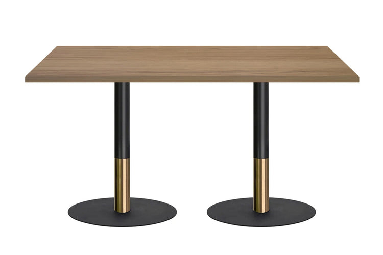 Rivoli Cafe Table - Black/Rose Gold - Black Disc Base [1200L x 700W] Jasonl salvage oak 