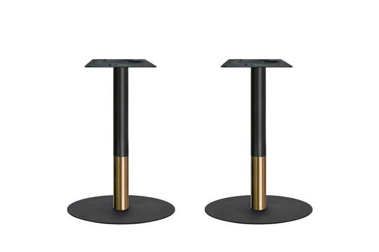 Rivoli Cafe Table - Black/Rose Gold - Black Disc Base [1200L x 800W] Jasonl none 