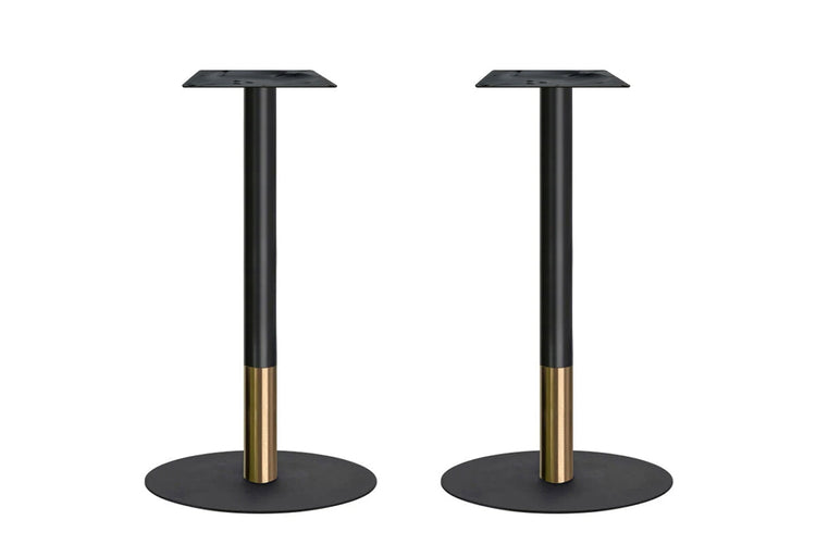 Rivoli Tall Bar/Counter Table - Black/Rose Gold - Black Disc Base [1200L x 700W] Jasonl none 