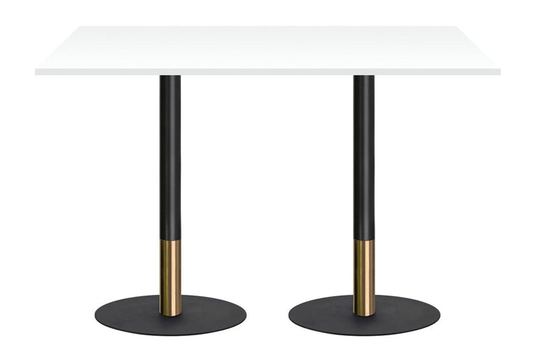 Rivoli Tall Bar/Counter Table - Black/Rose Gold - Black Disc Base [1200L x 700W] Jasonl white 