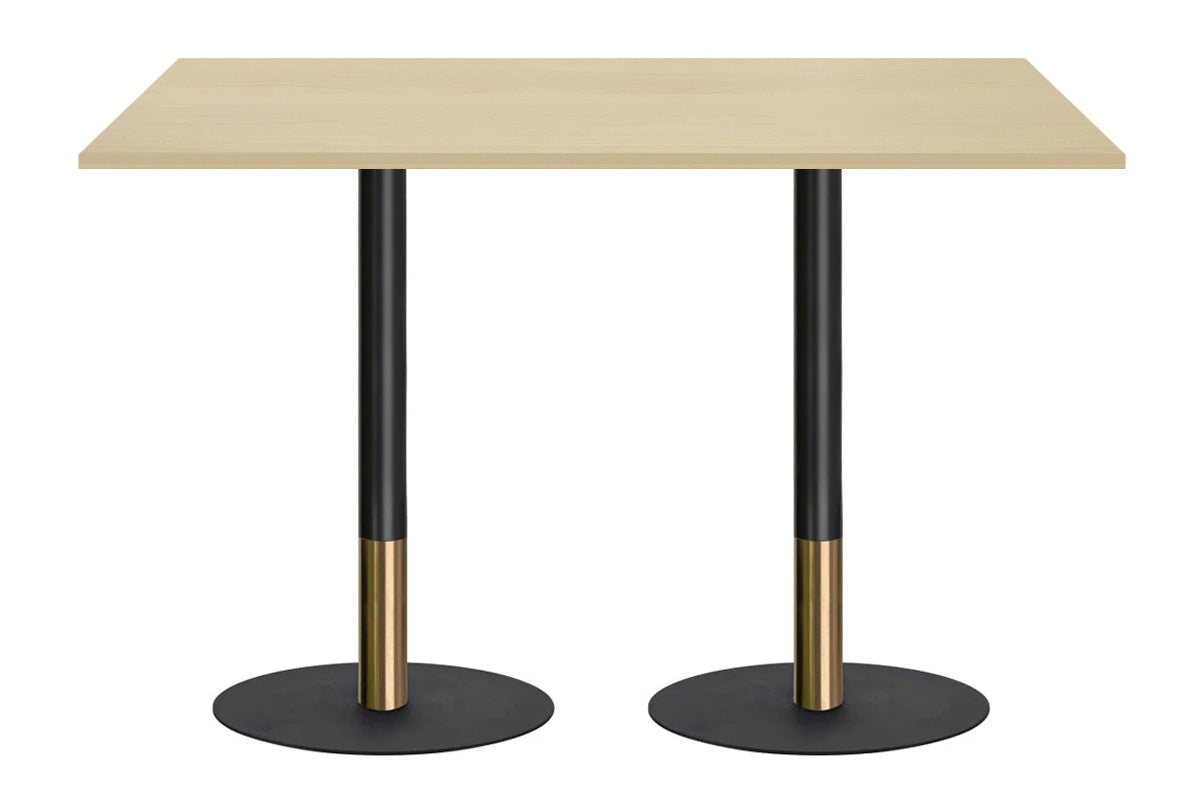 Rivoli Tall Bar/Counter Table - Black/Rose Gold - Black Disc Base [1200L x 700W] Jasonl maple 