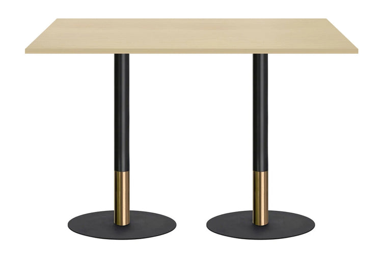 Rivoli Tall Bar/Counter Table - Black/Rose Gold - Black Disc Base [1200L x 700W] Jasonl maple 