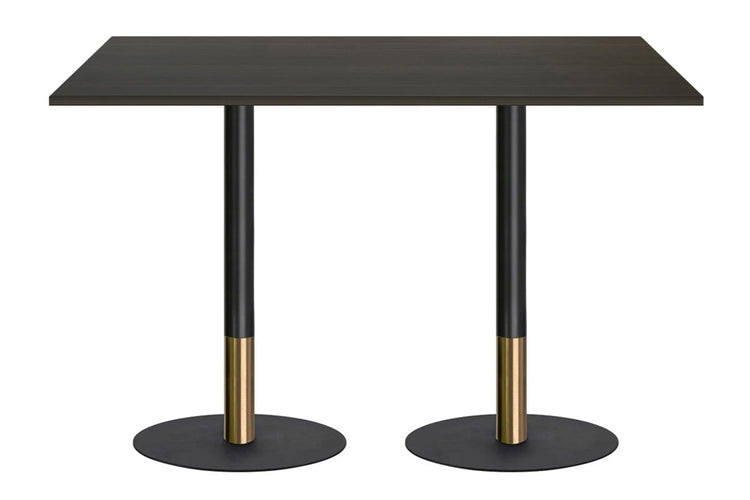 Rivoli Tall Bar/Counter Table - Black/Rose Gold - Black Disc Base [1200L x 800W] Jasonl dark oak 