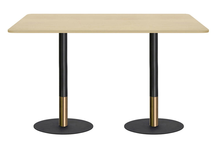 Rivoli Tall Bar/Counter Table - Black/Rose Gold - Black Disc Base Rounded Corners [1800L x 1100W with Rounded Corners] Jasonl maple 