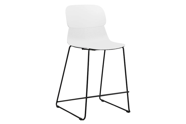 Sammy Counter Stool Sled Base - 760mm Seat Height [Plastic] Jasonl white 