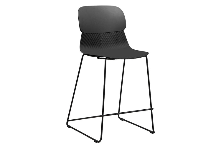 Sammy Counter Stool Sled Base - 760mm Seat Height [Plastic] Jasonl black 