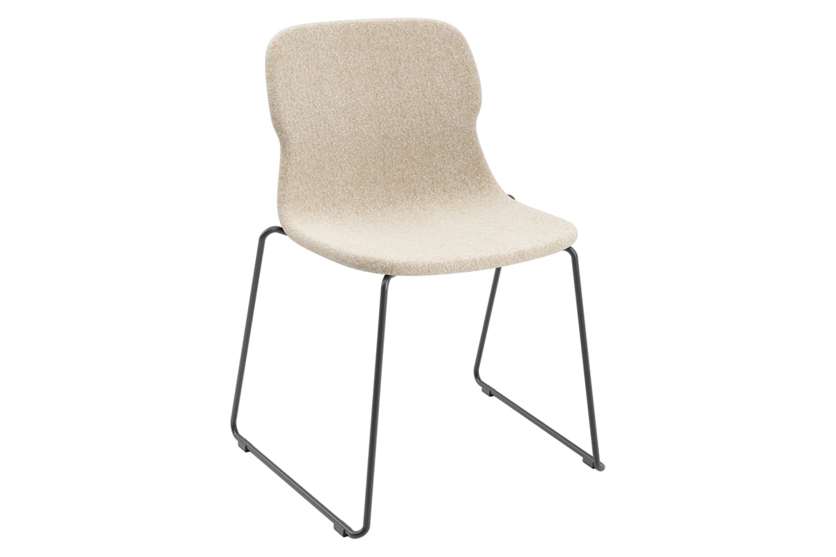 Sammy Fabric Chair - Sled Base Jasonl cream 