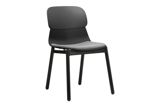 Sammy Plastic Chair - 4 Leg Jasonl black with pad 