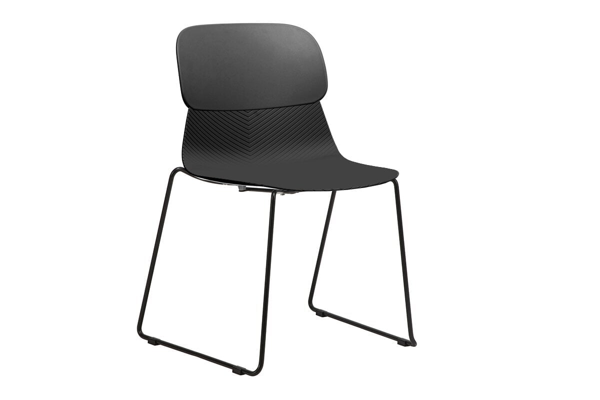 Sammy Plastic Chair - Sled Base Jasonl black 