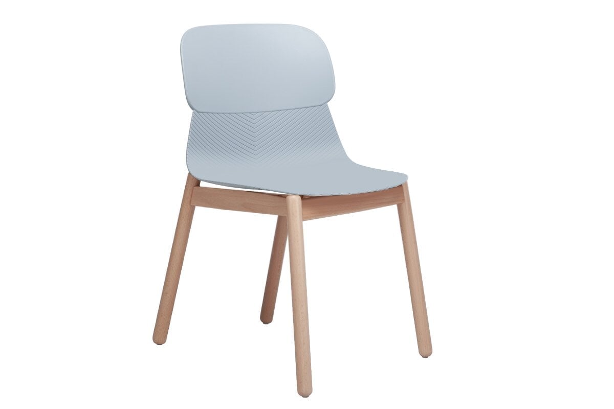 Sammy Plastic Chair - Wooden Leg Jasonl blue 